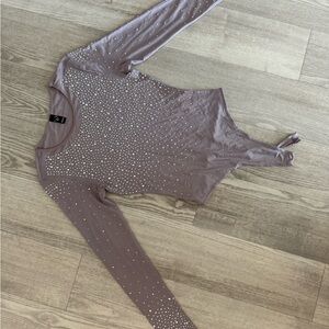 Studded Long Sleeve Bodysuit